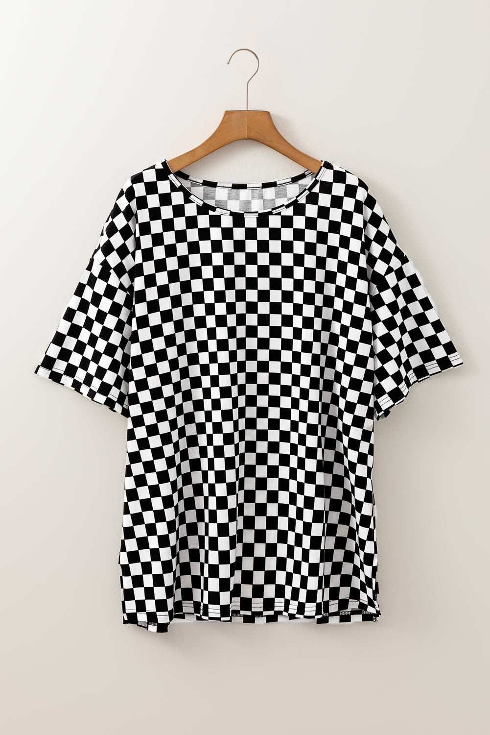 Black Checkered T Shirt