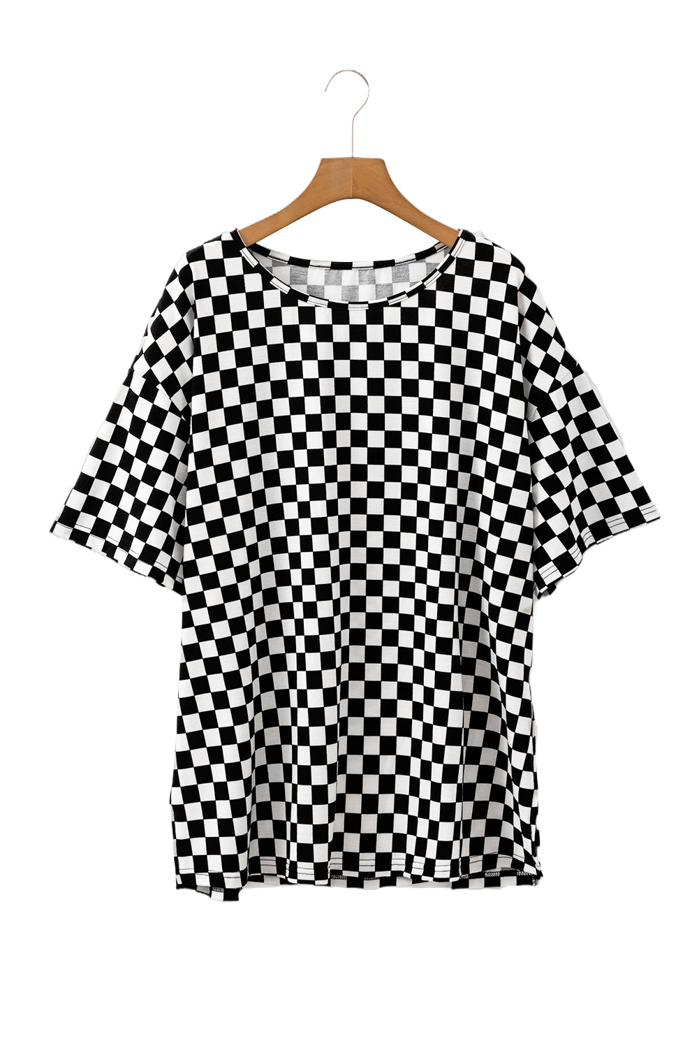Black Checkered T Shirt