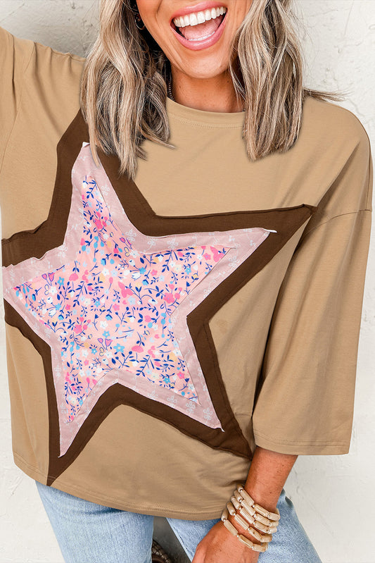 Floral Star Patchwork Top