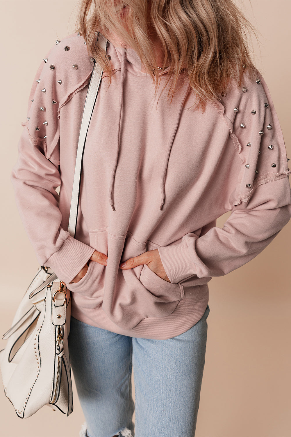 Rivet Stud Raglan Hoodie