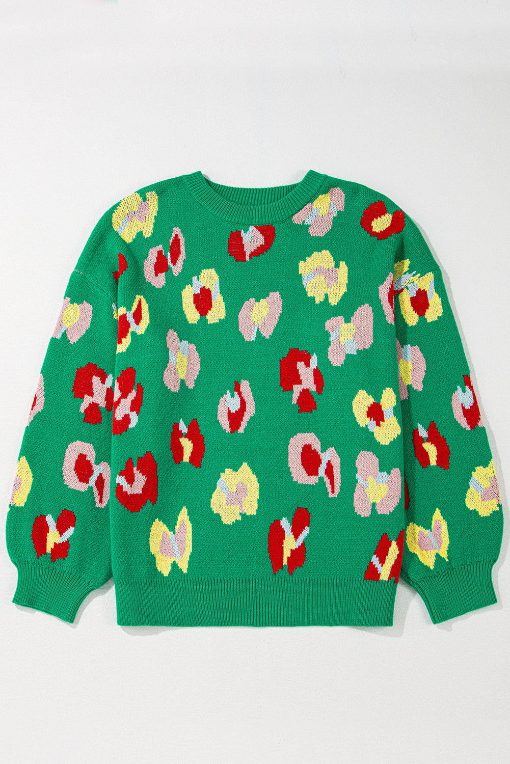 Green Drop Shoulder Sweater