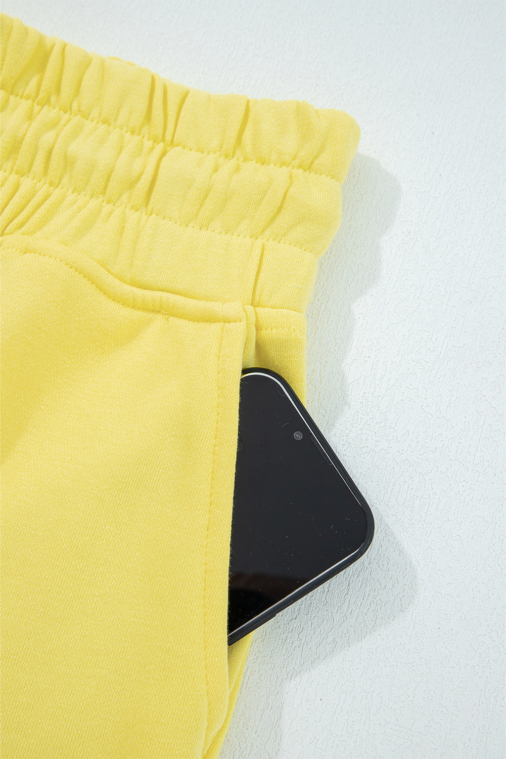 Yellow Puff Sleeve Pullover and Wide Leg Pants Set