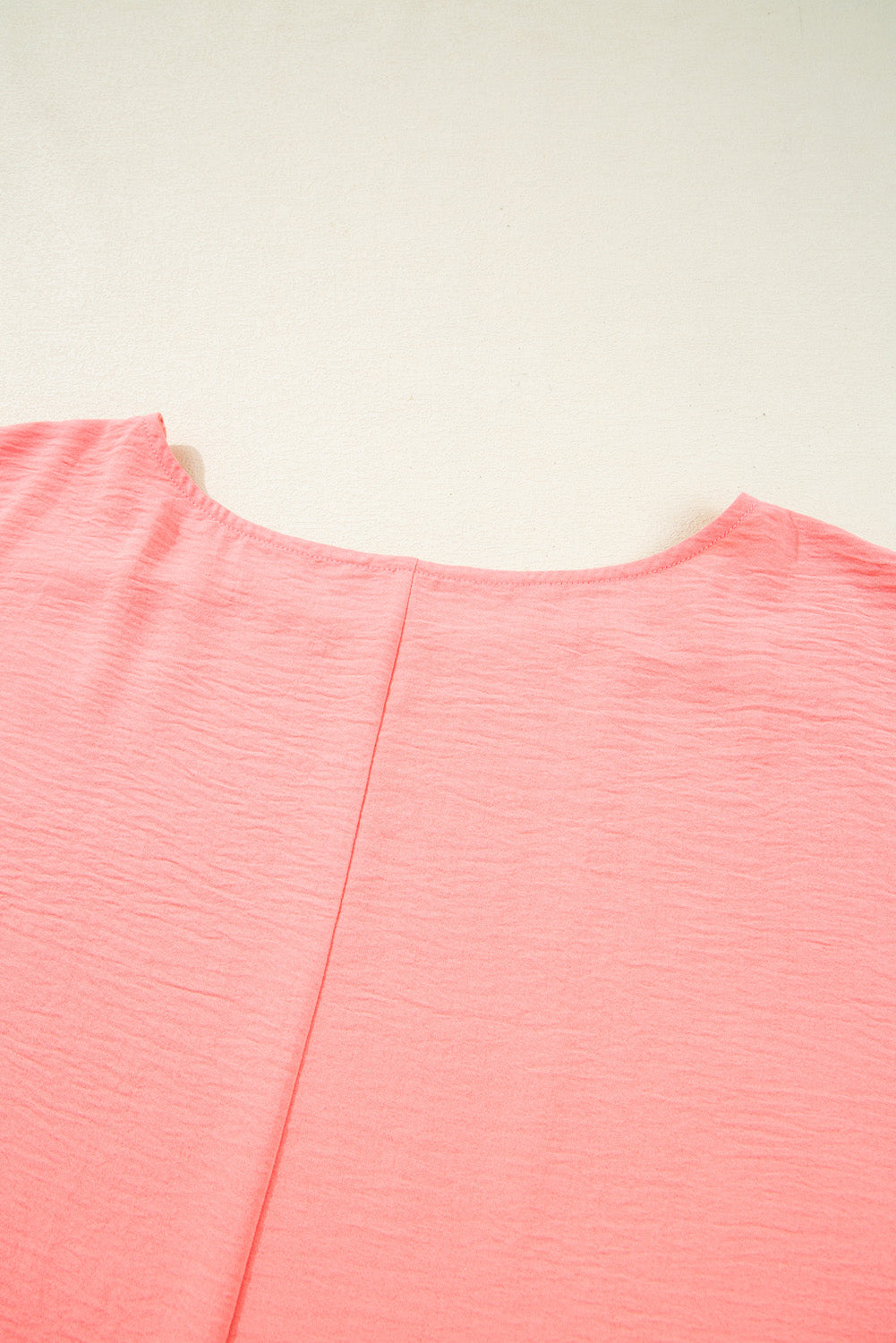 Blossom Shirred Cuffs Half Sleeve Plus Size Textured Blouse