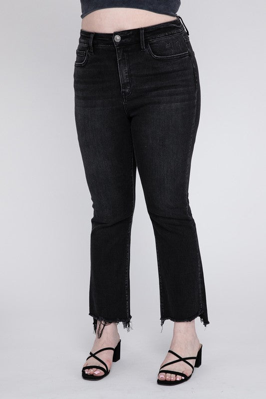 Vervet High Rise Crop Flare Jeans PLUS