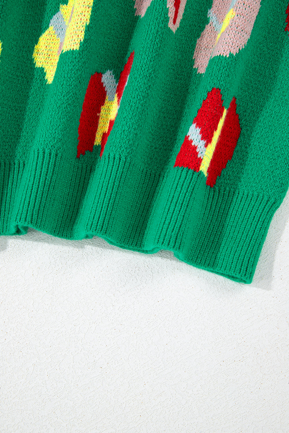 Green Drop Shoulder Sweater