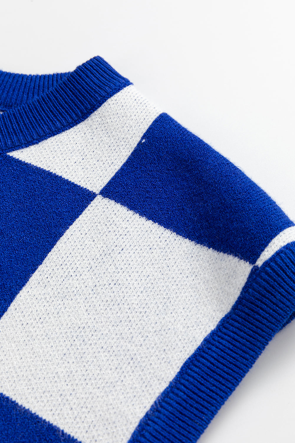 Blue Cherckered Sweater Vest