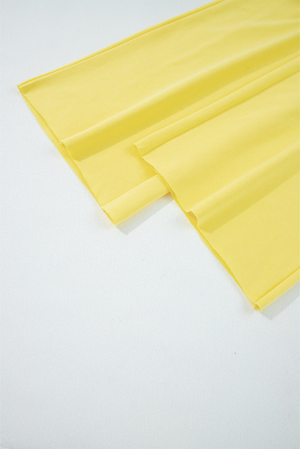 Yellow Puff Sleeve Pullover and Wide Leg Pants Set