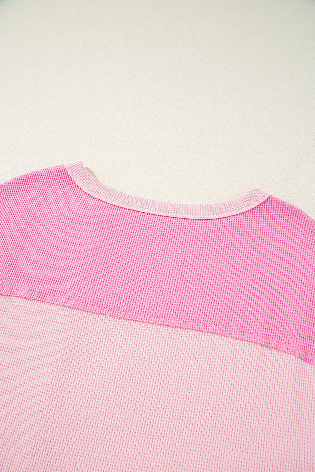 Pink Stripe Color Block Patchwork Loose Half Sleeve T Shirt