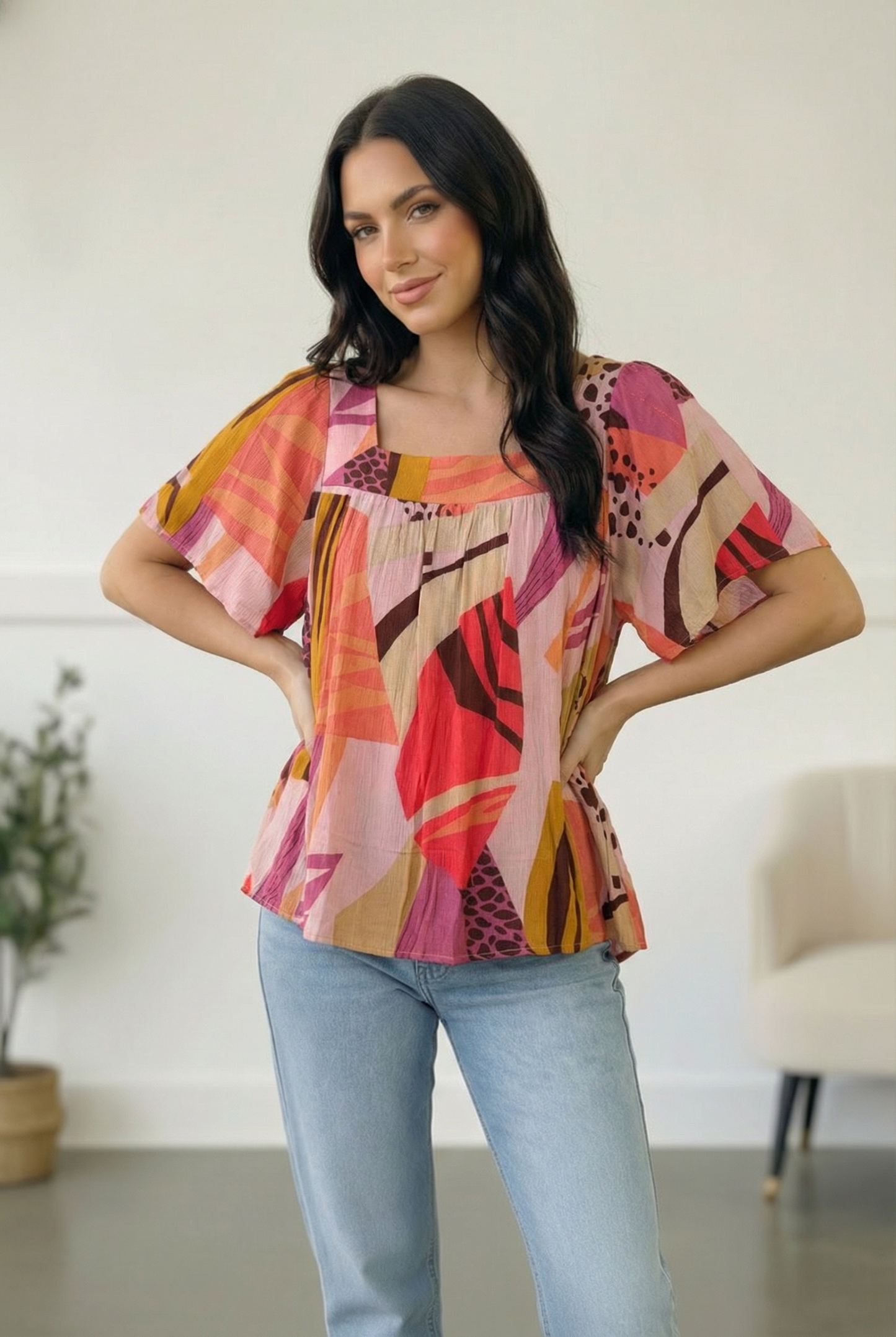 Art Walk Print Blouse
