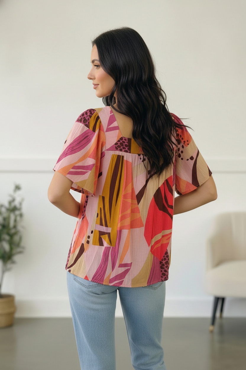 Art Walk Print Blouse