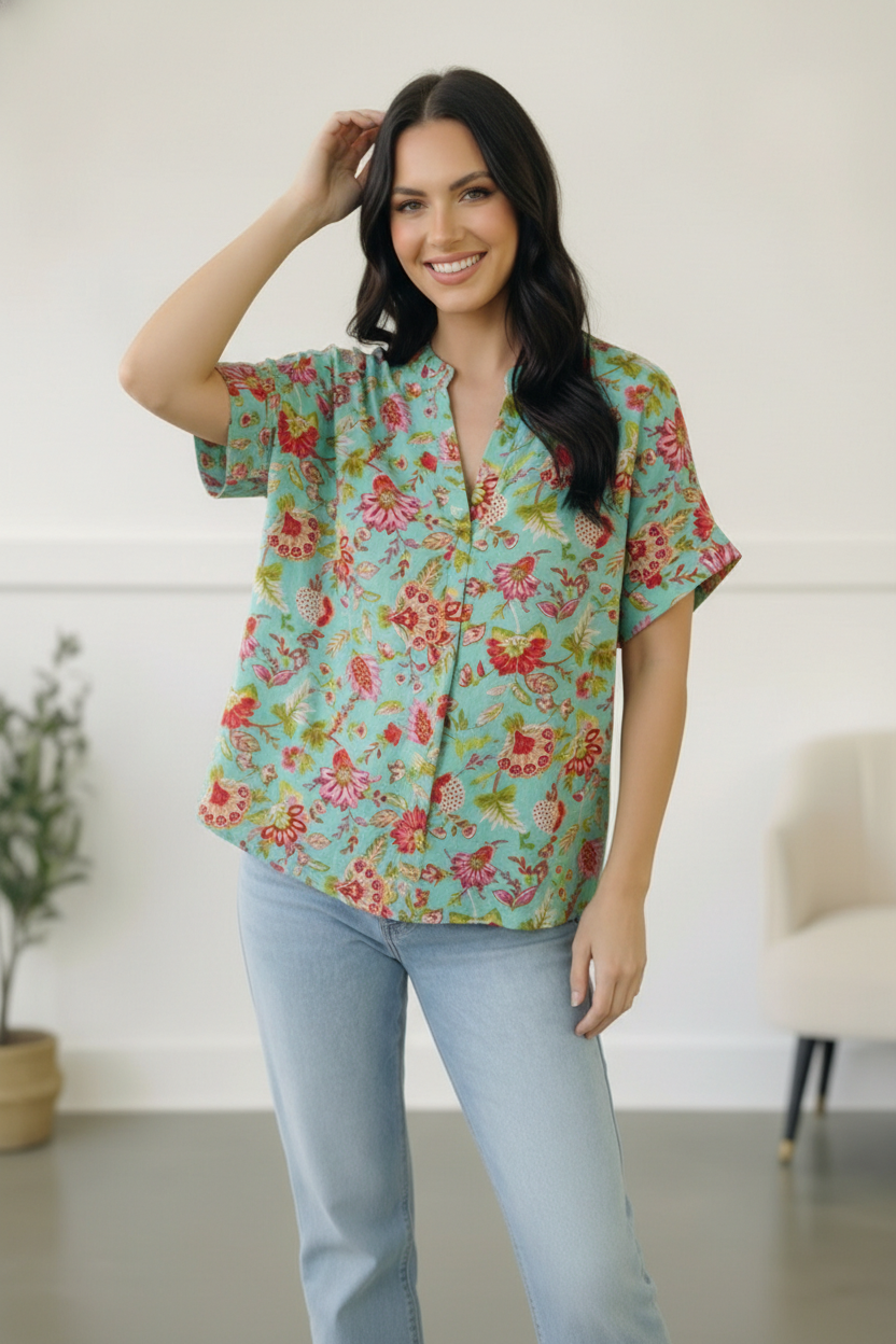 Jade Garden Easy Does it Blouse