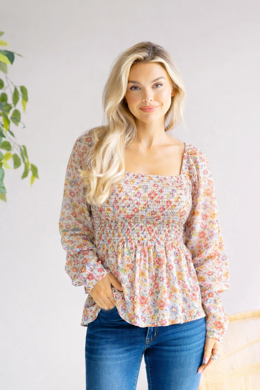 Floral Flutter Peplum