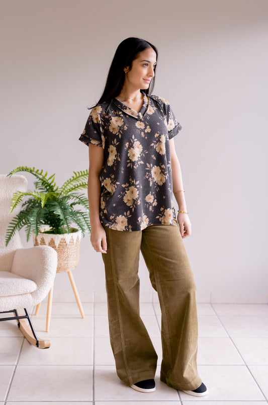 Wildflower Rib V-Neck