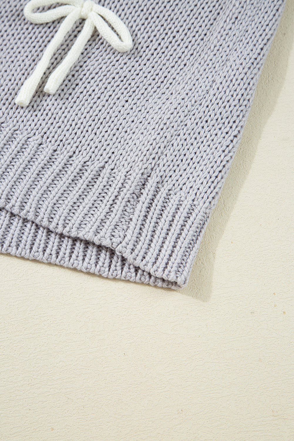 Bowknot Appliqué Cap Sleeve Sweater