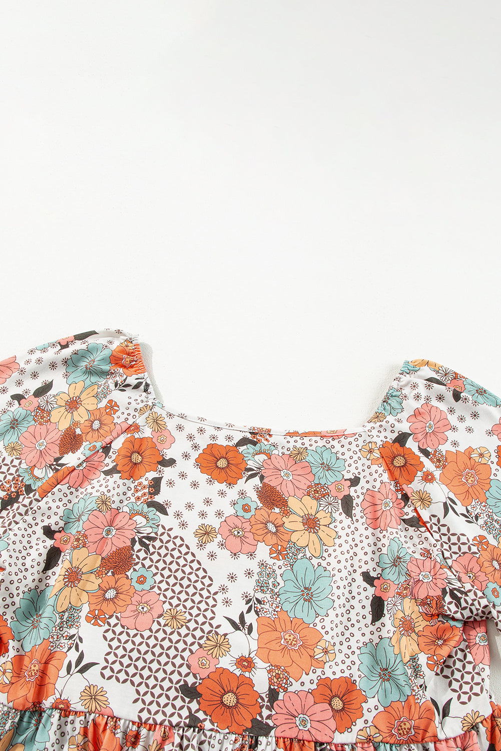 Fall Florals Peplum Blouse PLUS