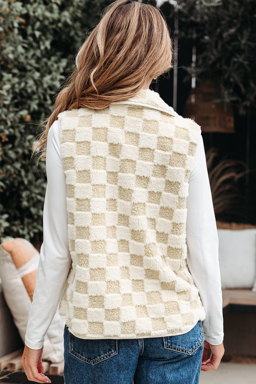Sherpa Checkered Vest