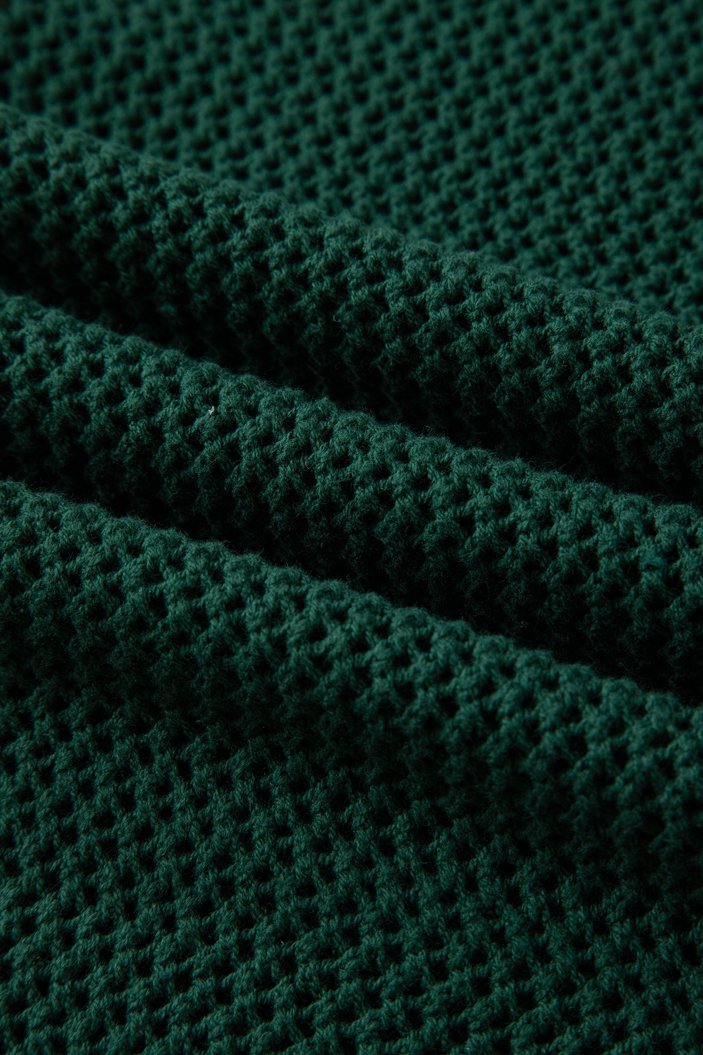 Blackish Green Plus Size Golden Accent Buttons Short Sweater Cardigan