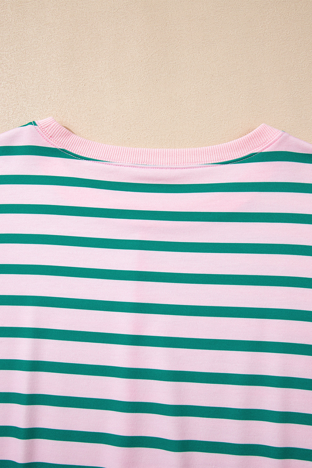 Green Stripe Colorblock Sweatshirt