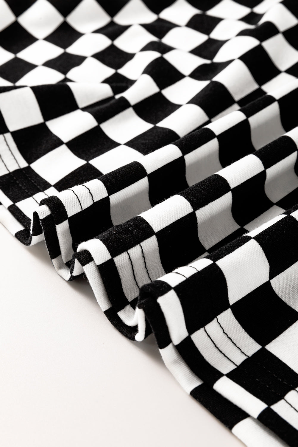 Black Checkered T Shirt