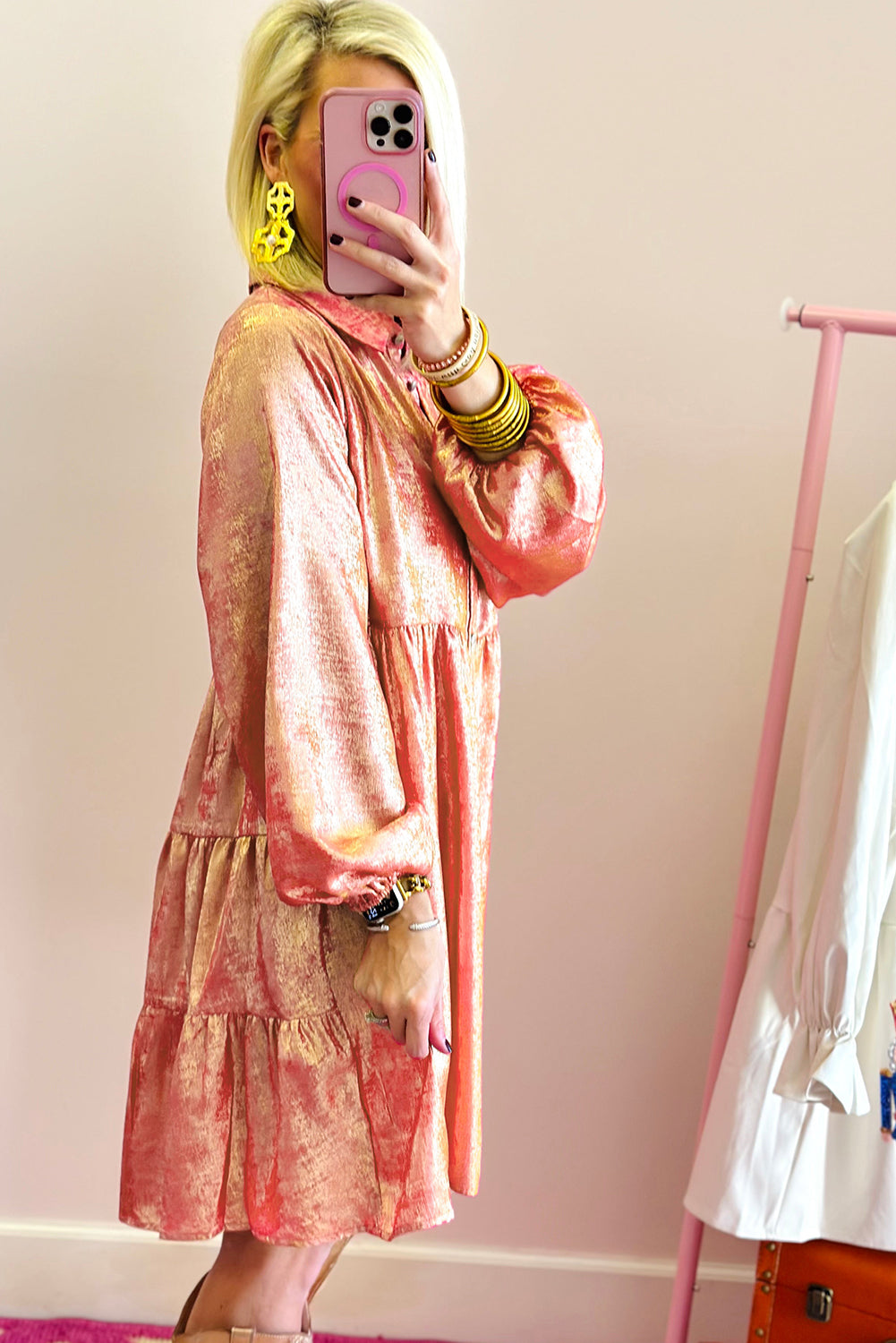 Peach Blossom Mini Dress PLUS