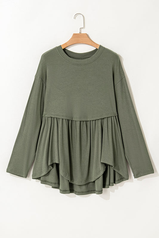 Mist Green Knitted Babydoll PLUS