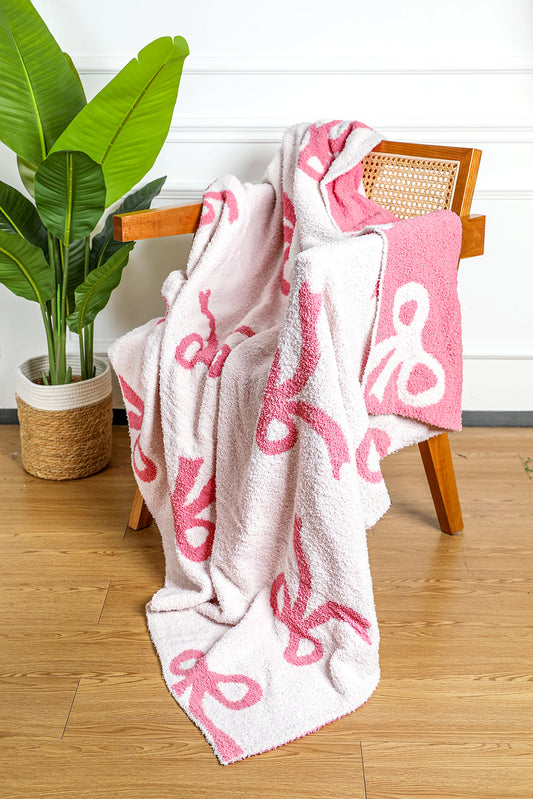 Pink Bow Cozy Blanket