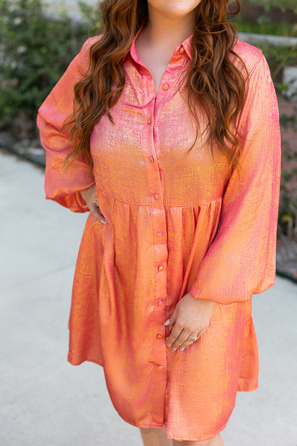 Peach Blossom Mini Dress PLUS