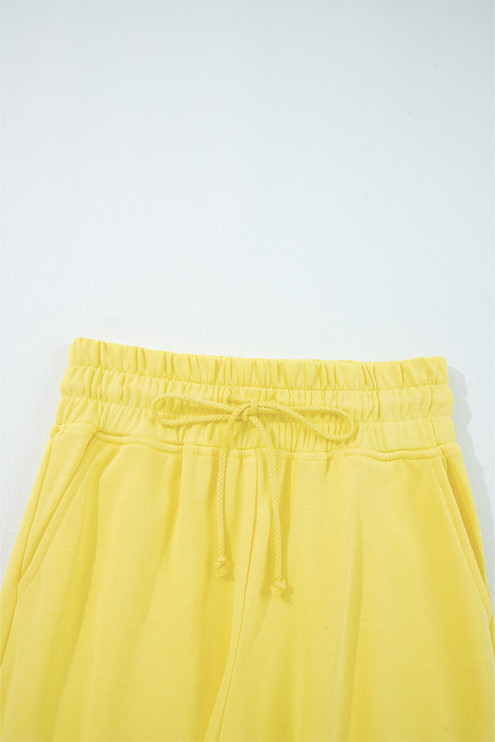 Yellow Puff Sleeve Pullover and Wide Leg Pants Set
