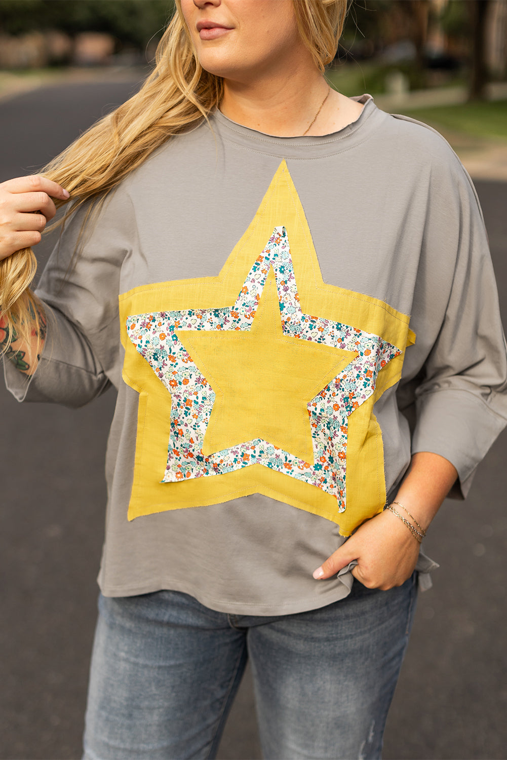 Starburst Grey Top PLUS