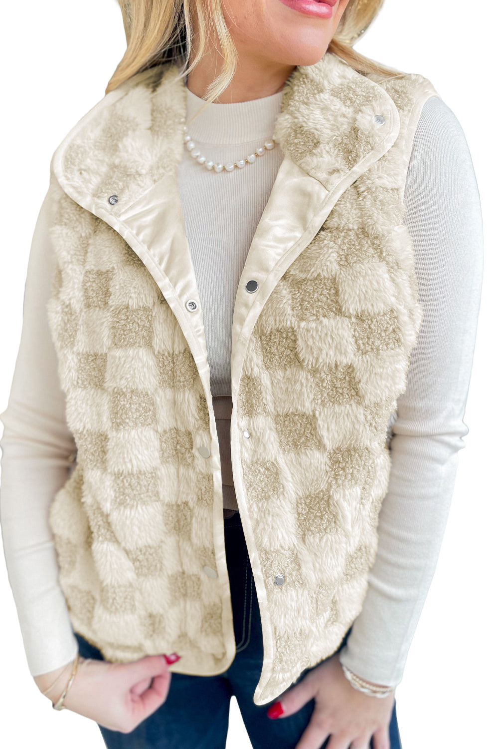 Sherpa Checkered Vest
