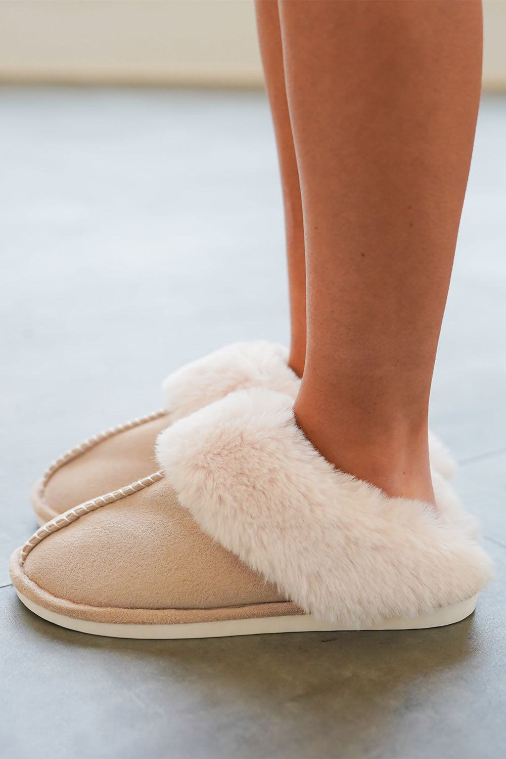 Cozy Nights Faux Suede Plush Lined Slippers