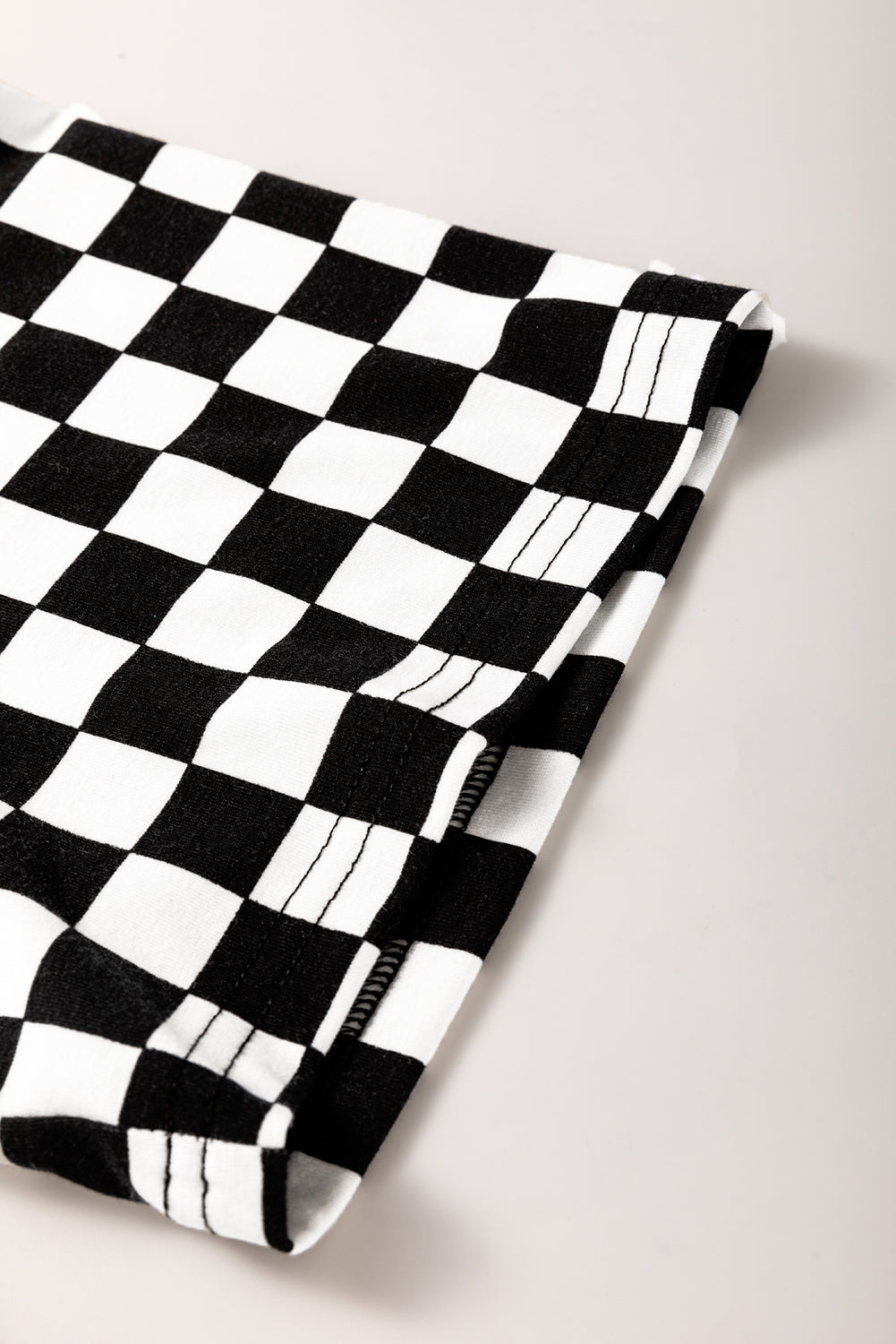 Black Checkered T Shirt