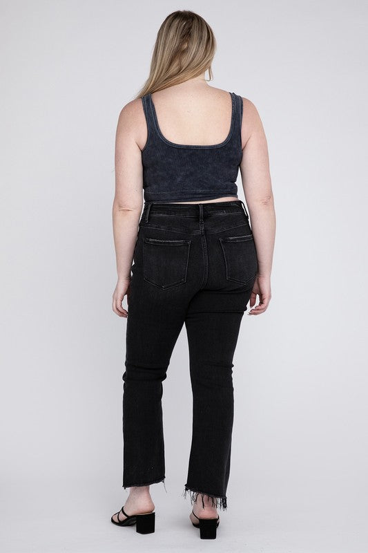 Vervet High Rise Crop Flare Jeans PLUS