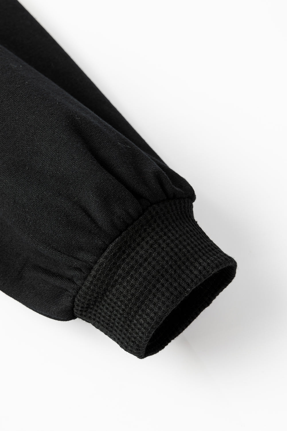 Medium Grey Waffle Knit Patchwork Exposed Seam Loose Shacket