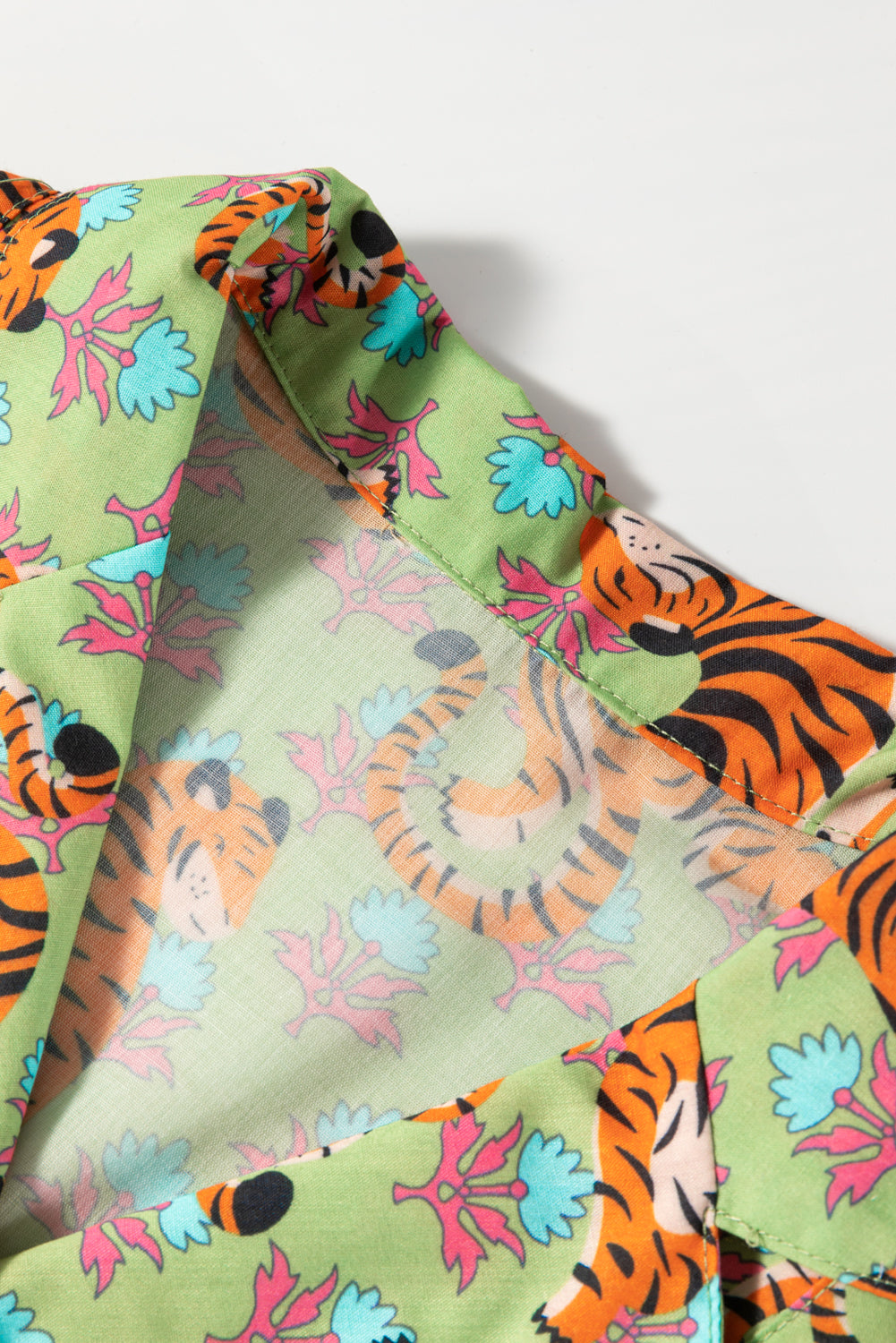 Tiger Floral Printed Shirt
