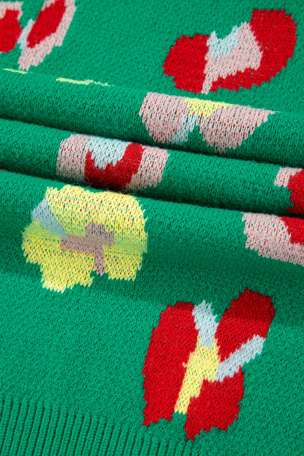 Green Drop Shoulder Sweater