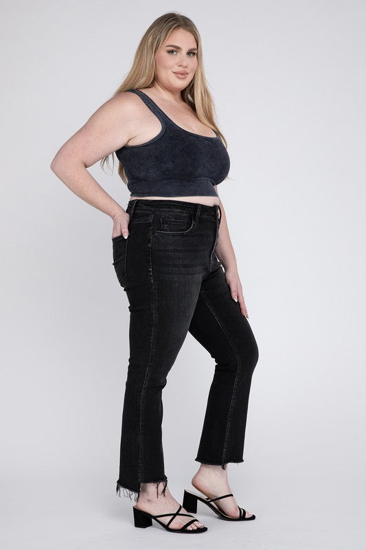 Vervet High Rise Crop Flare Jeans PLUS